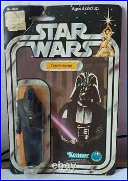 1977 Vintage Kenner Star Wars 12 back Darth Vader Action Figure