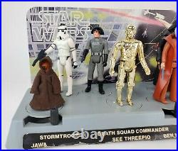1978 Vintage Star Wars 12 Back Complete Figure Set 1st Series Mail Display Stand