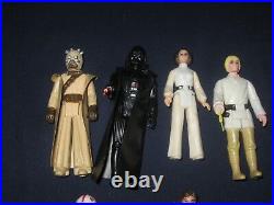 1979 1st 13 Vintage Star Wars Kenner Figures Luke Darth Vader Lea Jawa / Weapons