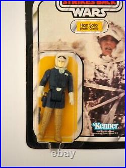 1980 Star Wars ESB Han Solo Hoth Outfit Vintage Kenner Action Figure 32 Back MOC