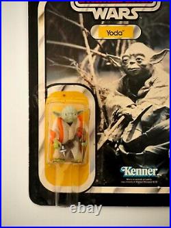1980 Star Wars ESB Yoda Vintage Kenner Action Figure 32B Back MOC, Unpunched