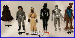 36 Vintage Star Wars Figures Lot With Case + Weapons Kenner 1977 1985 1st 12
