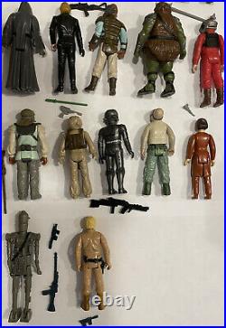 57 Vintage Star Wars Figure Lot WithWeapons and Case 1977-1984 Complete 1st 12