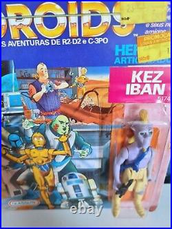 Glasslite Kez Iban Vintage Star Wars Droids Figure Sealed Moc Brazil 80's
