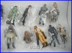 LOT OF 12 Vintage Star Wars FIGURES COMPLETE With WEAPONS ALL ORIGINAL PCS