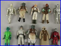 Lot 40 VTG Star Wars Action Figures 1970s 80s Boba Fett, Max Rebo, Leia, C-3PO++