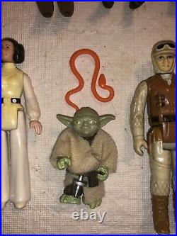 Lot 60 Vintage Kenner Star Wars Figures Weapons Blue Snaggletooth Leia Yoda Fett