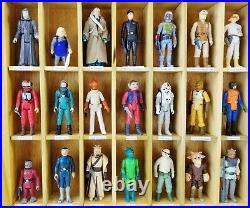 Lot of Star Wars Action Figures 118 Vintage in Custom Built Display Case