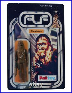 Original Vintage 1977 Star Wars Chewbacca Figure On Custom Made Card Back