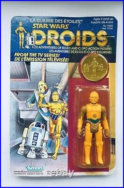 Rare Vintage 1985 Star Wars Droids C-3po Action Figure New On Us Unpunched Card