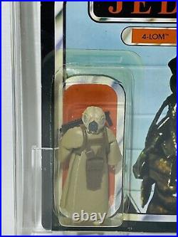 Rare Vintage Star Wars Palitoy 4-LOM ROTJ Carded Action Figure MOC UKG75 AFA
