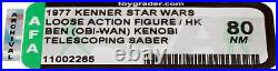 Star Wars 1977 Vintage Kenner DT Obi-Wan Kenobi (HK) Loose Action Figure AFA 80