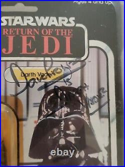 Star Wars ROTJ Darth Vader MOC Signed Dave Prowse Figure Vintage Carded David