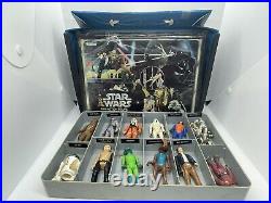 Star Wars Vintage 1977 Original Kenner Action Figure Lot with Vinyl Case 1978