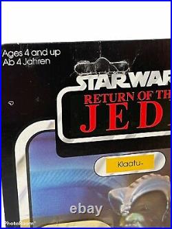 Star Wars Vintage Palitoy Klaatu Action Figure MOC & Star Case 1983