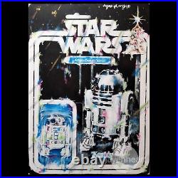 Star Wars vintage action figure R2D2, Acrylic painting