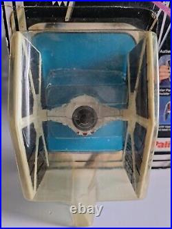 Star Wars vintage die cast Tie Fighter. Palitoy card back. Sealed. Acrylic case