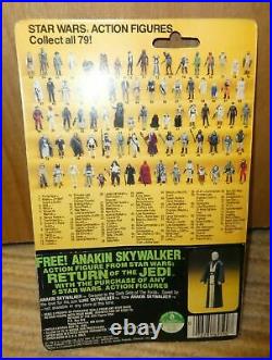 Star wars Vintage Ewoks Teebo Jedi return figure 1985 carded 79 back Anakin