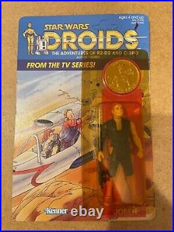VINTAGE CARDED 1985 STAR WARS DROIDS CARDED THALL JOBEN FIGURE Unpunched