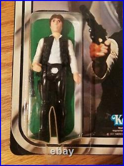 Vintage 1977 Kenner Star Wars Han Solo 20-Back Action Figure on Original Card