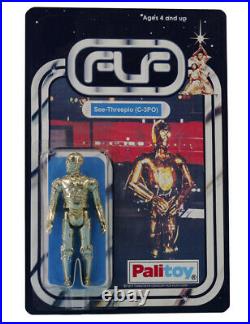Vintage 1977 Star Wars C-3PO See-Threepio Figure On Custom Made Card Back