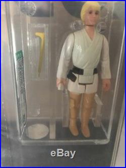 Vintage 1977 Star Wars Luke Skywalker DT Telescoping Saber Loose Figure AFA 80