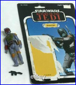 Vintage 1983 Star Wars ROTJ Jedi Boba Fettt Figure Complete 77 Cardback