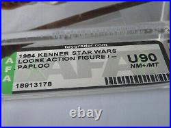 Vintage 1984 Star Wars Paploo Ewok AFA U90 NM+/MT GOLD Graded Last 17 Figure
