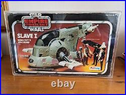Vintage Palitoy Slave 1 with box, instructions and GW Acrylic Case. 1980