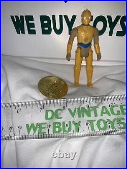 Vintage STAR WARS Droids Cartoon Figure Kenner C-3PO with Coin 1985