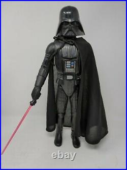 Vintage Star Wars 12 Darth Vader Large Size Action Figure With Light Saber