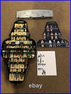 Vintage Star Wars 31 Figure Lot Darth Vader Case weapons mail away display