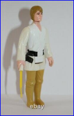 Vintage Star Wars Complete Luke Skywalker Farmboy with Olive Hair Figure 1977