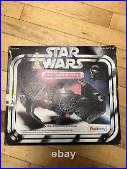 Vintage Star Wars Darth Vader Tie Fighter With Original Box & Insert 1977