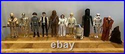 Vintage Star Wars FIRST 12 Figure Lot COMPLETE 1977 ALL ORIGINAL WEAPONS VGC
