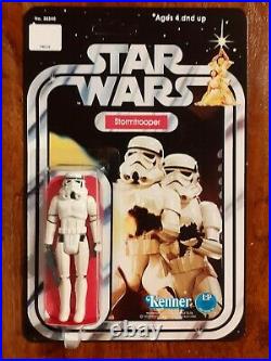 Vintage Star Wars Figure 12 back Recard Set Kenner 1977 R2D2, C3PO. Luke, Jawa