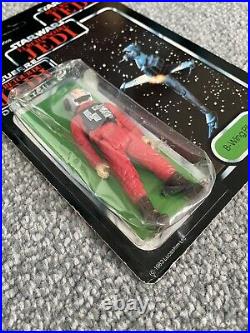 Vintage Star Wars Figure B-Wing Pilot Palitoy Tri-Logo Un-punched Carded MOC