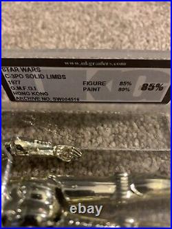 Vintage Star Wars Figure C3PO Solid Limbs UKG 85 AFA C3 P0 Starwars Droid Graded