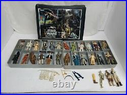 Vintage Star Wars Figure Lot Vinyl Case Weapons Accessories 1977+ Kenner