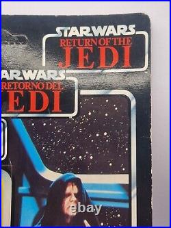 Vintage Star Wars Figure Palitoy Tri Logo Emperor MINT on Card (MOC) 79 Back