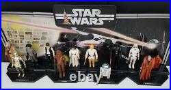 Vintage Star Wars First 12 Figures with Early bird style display stand job lot