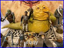 Vintage Star Wars Jabba The Hutt Playset Lot w 12 Action Figures Kenner 1983