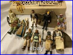 Vintage Star Wars Jabba The Hutt Playset Lot w 12 Action Figures Kenner 1983