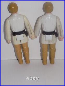 Vintage Star Wars Luke Farmboy 1977 No COO Pink & Pale Variant Figures Lot