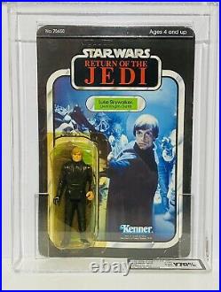 Vintage Star Wars Luke Skywalker Jedi Knight Blue Lightsaber Figure MOC UKG70