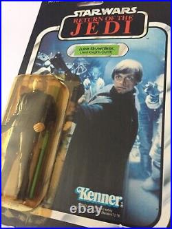 Vintage Star Wars Luke Skywalker Jedi Knight Figure Rotj 77 Back Moc 1983