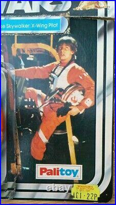 Vintage Star Wars Luke Skywalker X-Wing Pilot PALITOY 20 BACK CARDED