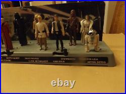 Vintage Star Wars Mailaway Stand withBackdrop + First 12 Star Wars Figures! Clean