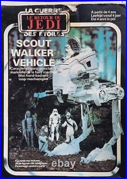 Vintage Star Wars Original 1983 ROTJ AT-ST Scout Walker Driver/Chewbacca Figures
