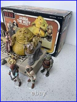 Vintage Star Wars Original Kenner 1983 Jabba The Hutt playset With Figures & Box